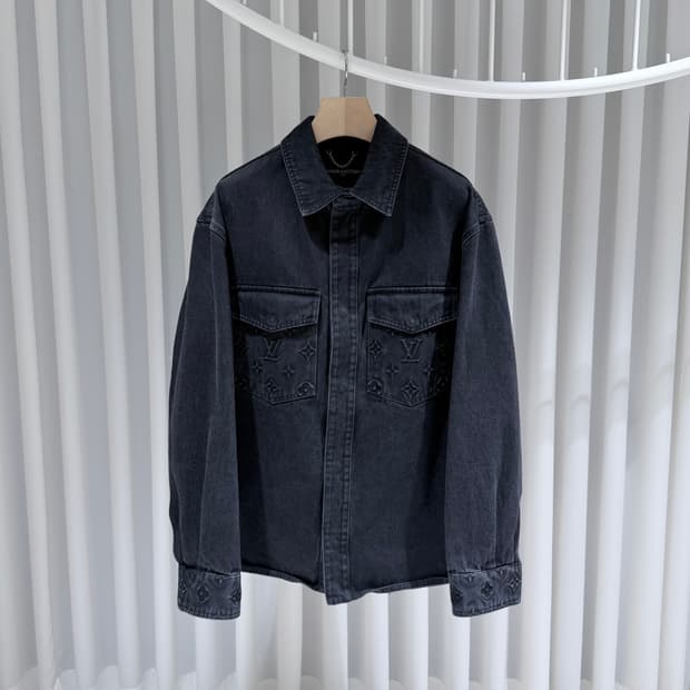 (S+급 / S) / 루이비통 모노그램 데님 워크웨어 블랙 셔츠 자켓