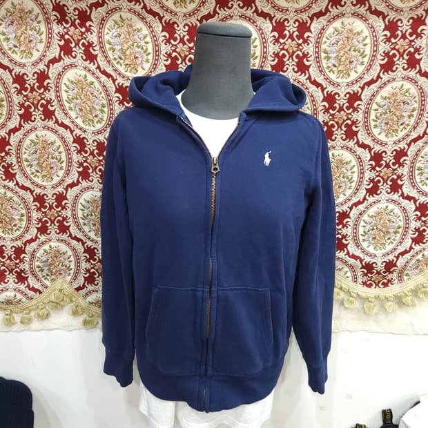 폴로 랄프로렌 네이비 기모 후드 집업 자켓

