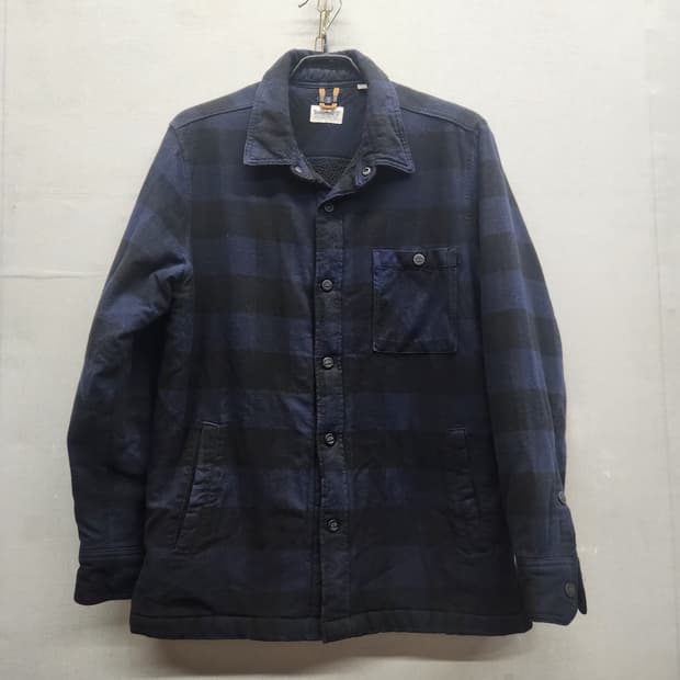 팀버랜드 체크 셔츠형 쉐르파 자켓 L~XL