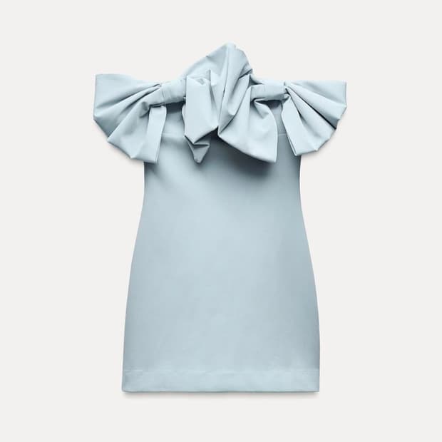 자라 리본 오프숄더 원피스