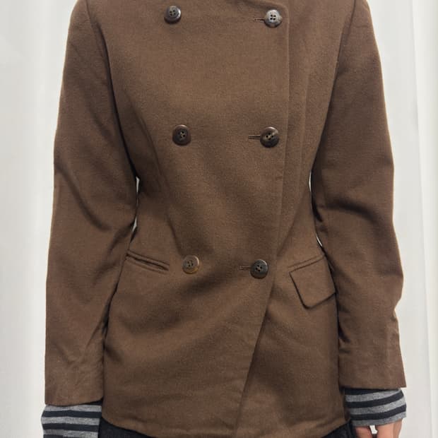 burberry wool button jacket