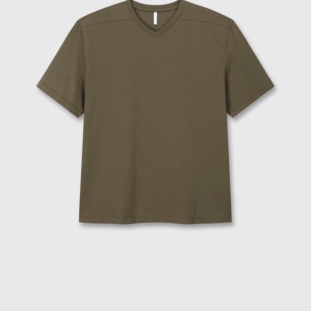 Mono v neck t-shirts(Sepia)