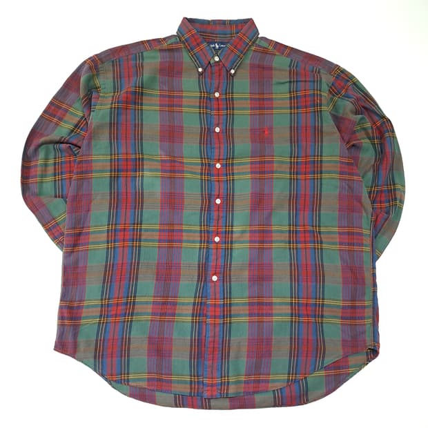 CL633 XL 폴로 90s 클래식 매드라스 체크 셔츠 남방