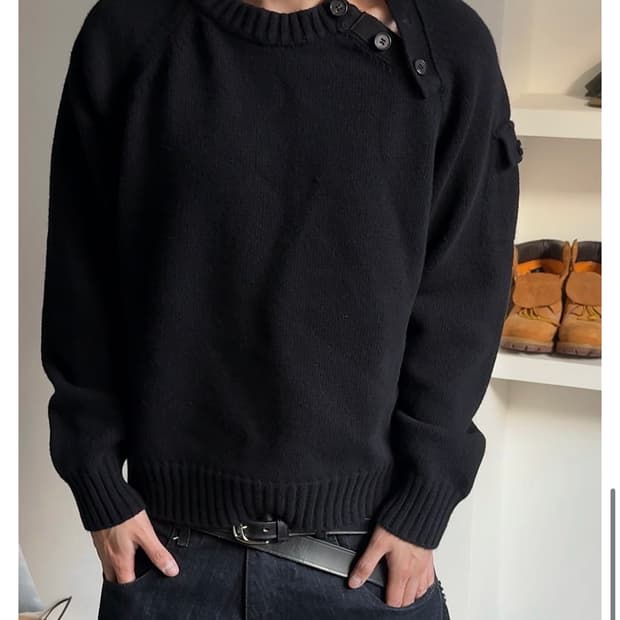 Military Henry Neck Knit 