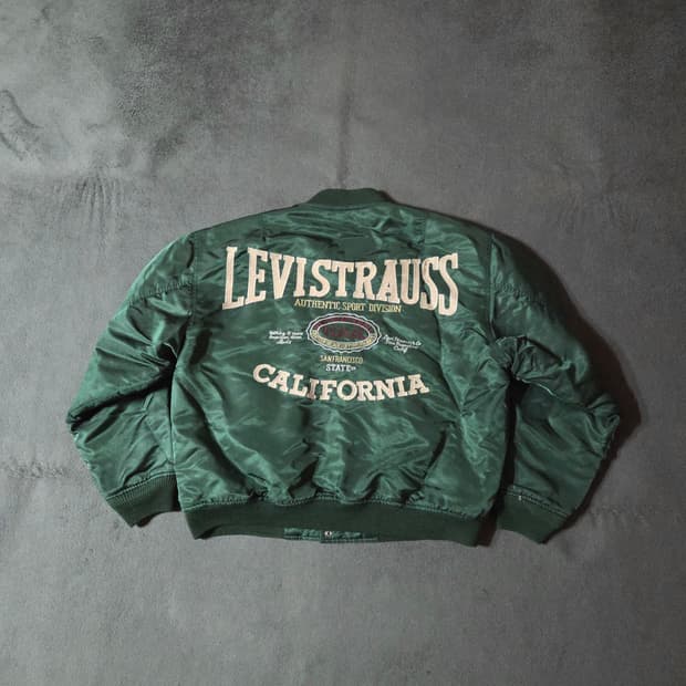 리바이스 90s 빅로고 바시티 자켓 XL 그린