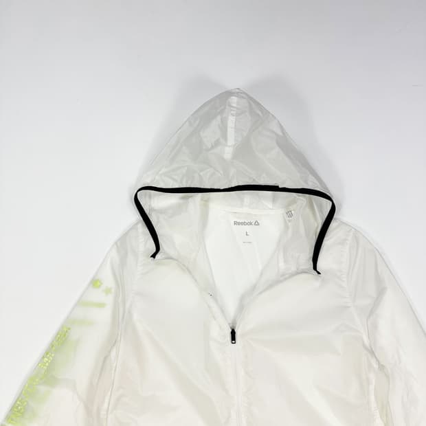 리복 트레이닝 화이트 바람막이 자켓 (L 여성추천)