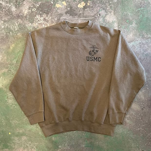 [XL] USMC 미군 해병대 밀리터리 크루넥 스웻셔츠 맨투맨