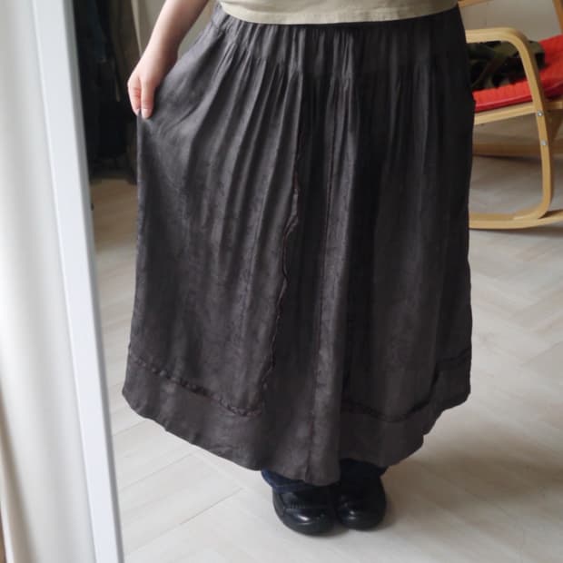 paisley jacquard satin skirt