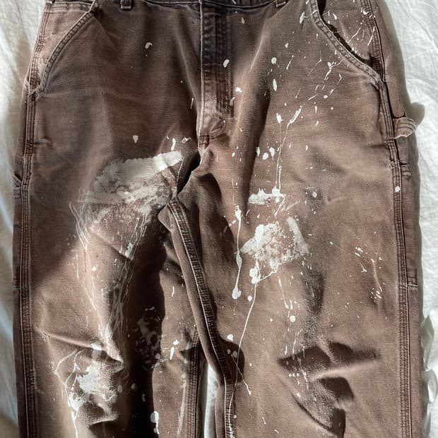 Vintaw Carhartt brown pants distressed