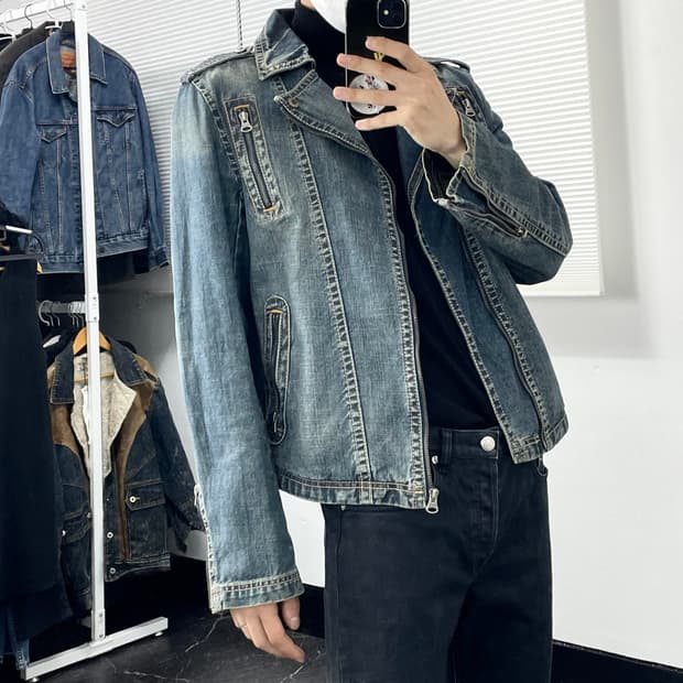 L 리바이스 데님 라이더 자켓