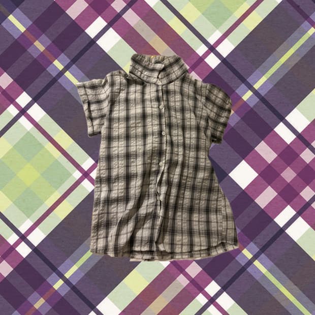 일본 빈티지 체크 반팔 셔츠 판매