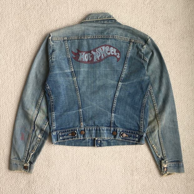 70’s wrangler 124mj 체인스티치 굿페이딩 데님자켓
