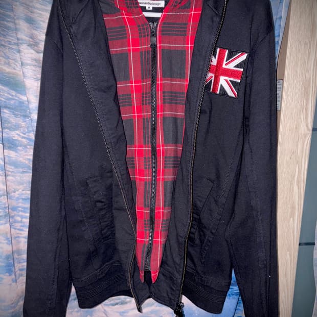 빈티지 semantic design 유니온잭 후드집업