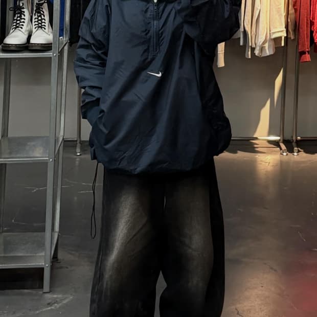 나이키 센터 스우시  올드스쿨 아노락 웜업 자켓 A3707