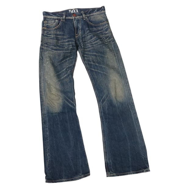 에드윈 503 블루트립 빈티지 워싱 플랩포켓 데님 30x32