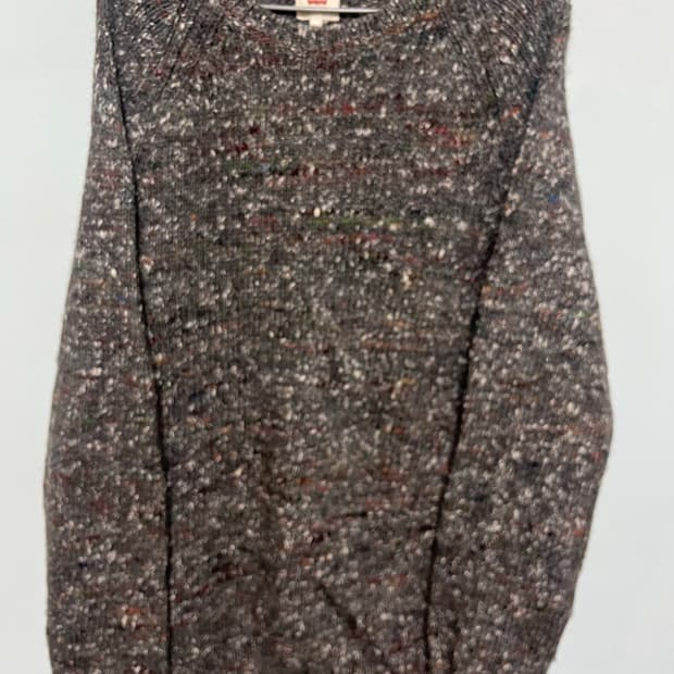 리바이스 그레이 헤링본 니트 스웨터