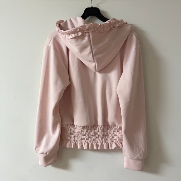 새상품 여자 프릴 후드집업