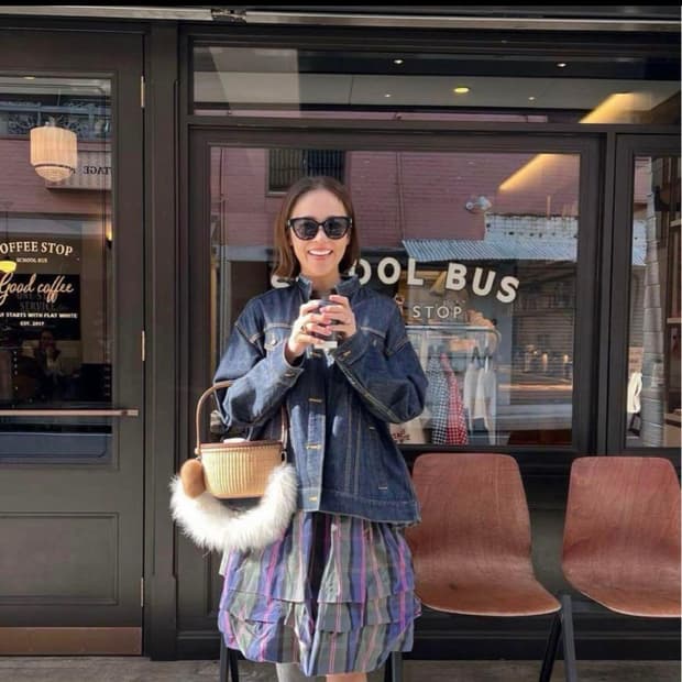 로지몬스터 체크 벌룬스커트 