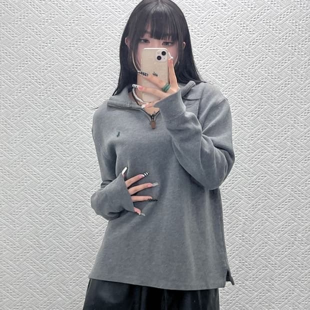 폴로 랄프로렌 모던 캐주얼 빈티지 반집업 니트 L C10136