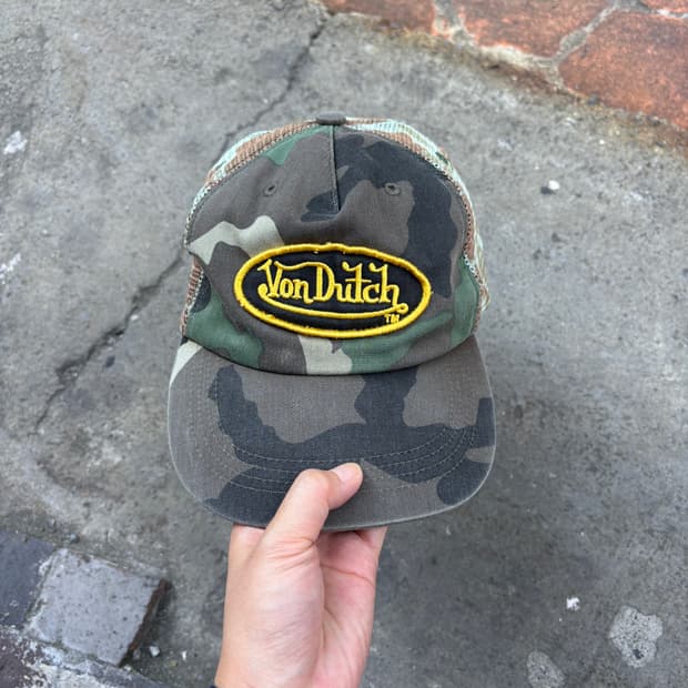 Von Dutch 본더치 카모 메쉬 볼캡 모자