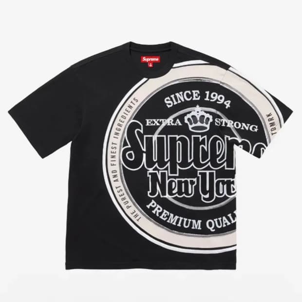 슈프림 라거 숏슬리브 탑 블랙 - 25SS M