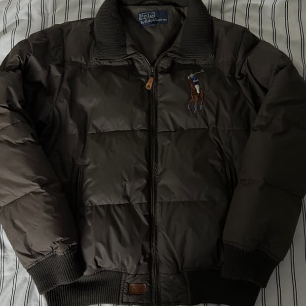 폴로 빅포니 패딩 브라운 L