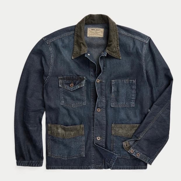 [새상품] 더블알엘 RRL 코듀로이 인디고 트림 자켓 M