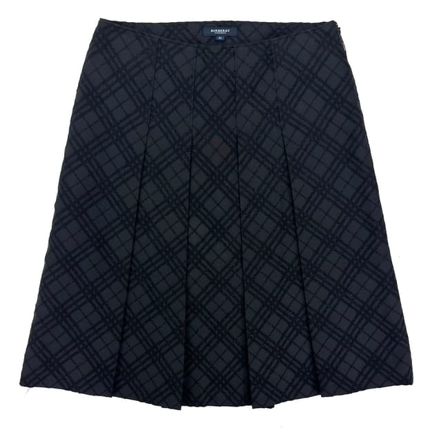 Burberry Quilted Check Skirt/ 38