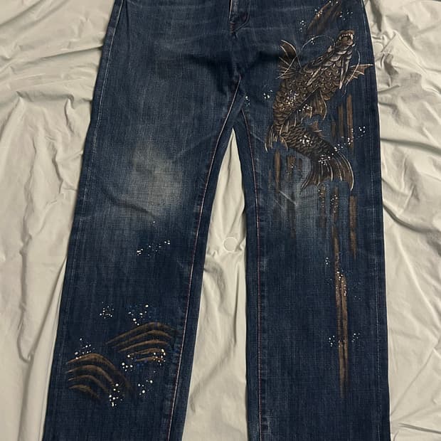 오리엔탈 잉어 청바지
