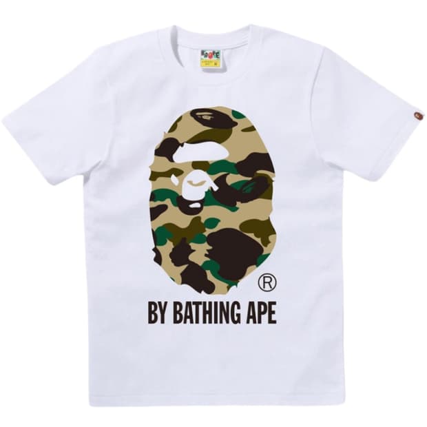 베이프 퍼스트 카모 바이 베이싱 에이프 티셔츠 화이트 XL