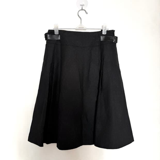 keith 키이스 벨트 모직 플레어 스커트 (착샷o)