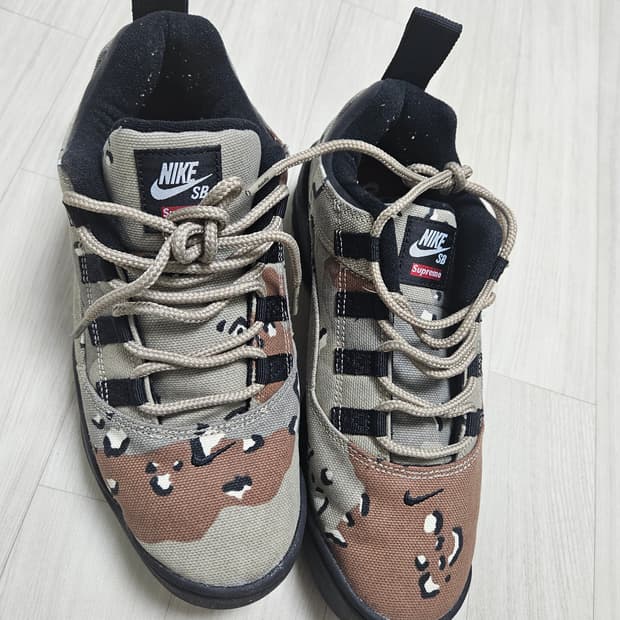 슈프림 나이키 다윈 sb로우 데저트 카모