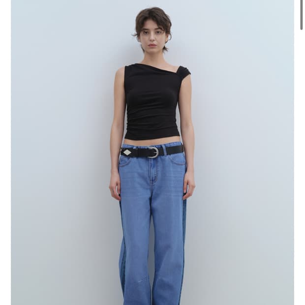 밀로우먼 진  Washed Relaxed Balloon Jeans [Bl