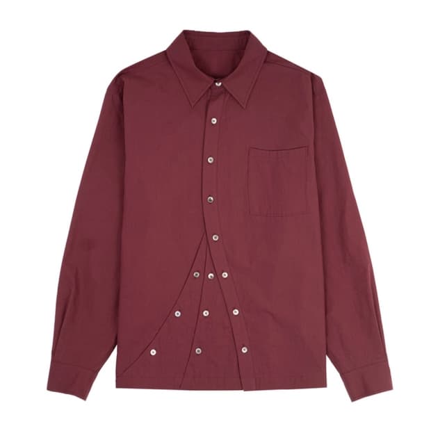 YOSUK 3 wave shirts(Burgundy) 1