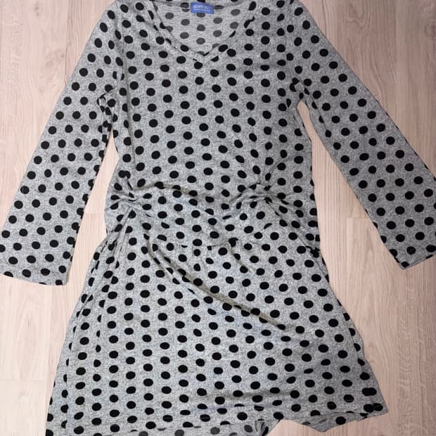 beams boy 빔즈보이 도트 레이어드 원피스 그레이