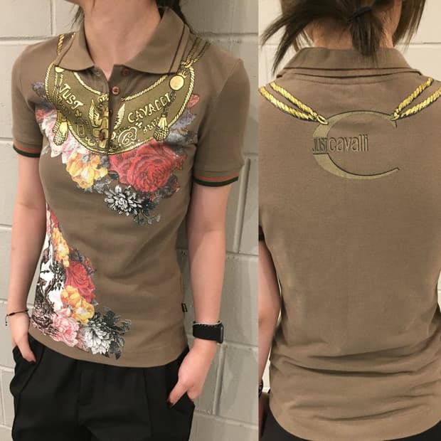 Just Cavalli Necklace Print polo Tee