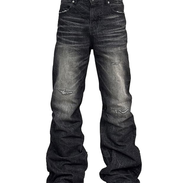 [B.ACESS] Distressed Straight Black 판매