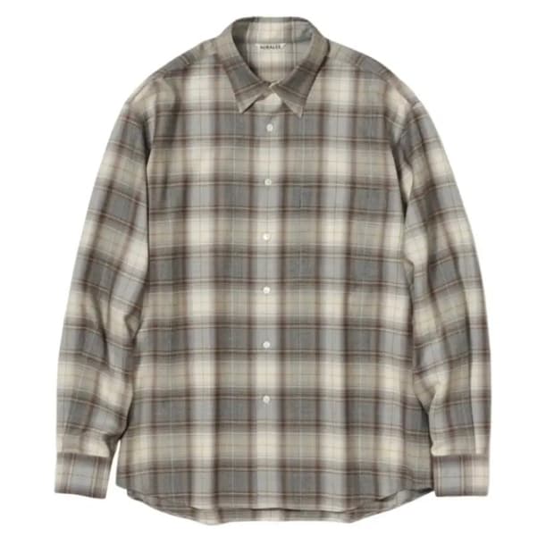 [3] 오라리 22AW 슈퍼라이트 울 체크셔츠