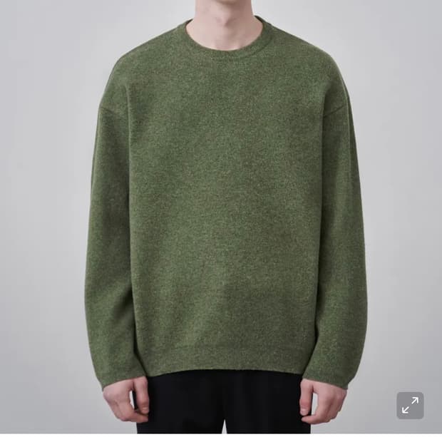 (새상품)(M) 드로우핏 울 소프 PBT 라운드 니트 GREEN 판매
