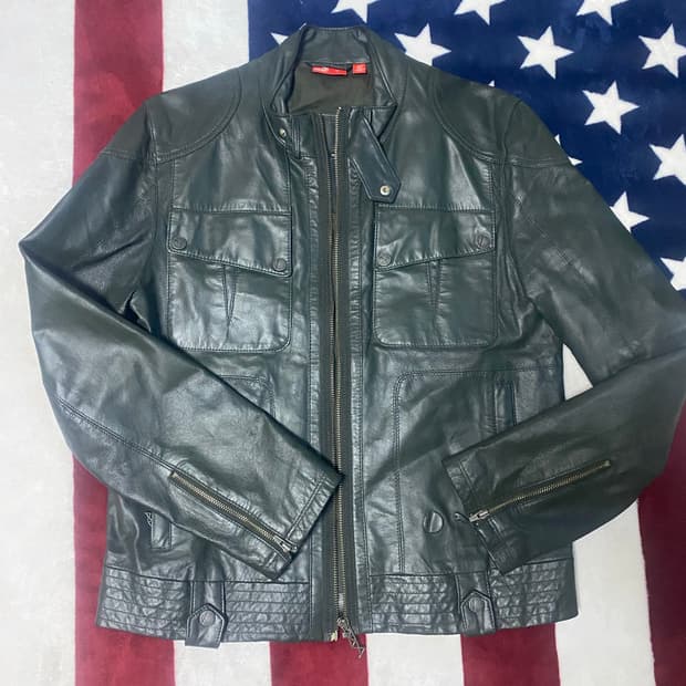 푸마x두가티 콜라보 라이더 가죽자켓