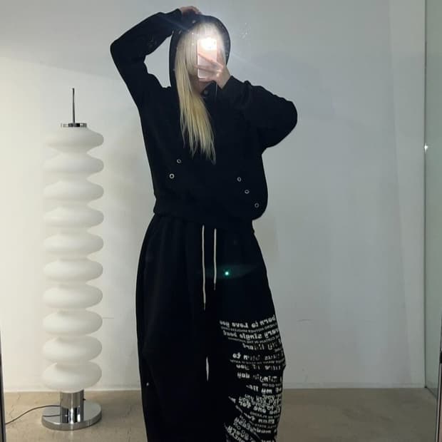 레터링 후드티 트레이닝세트