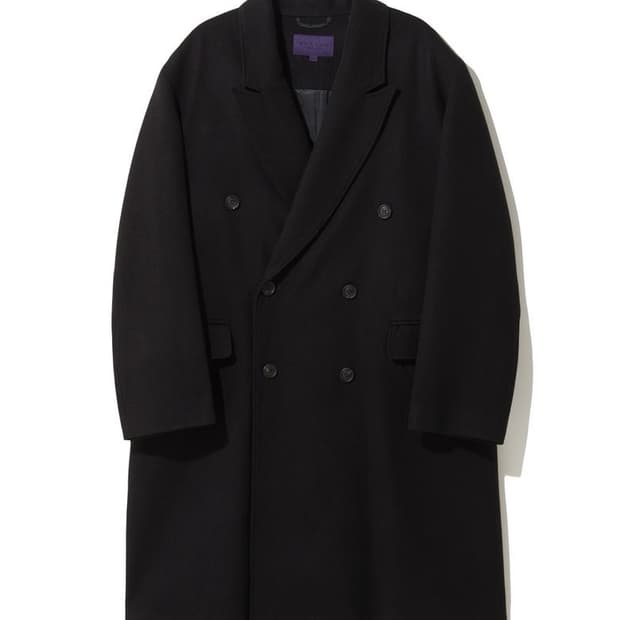 비슬로우 더블 브레스티드 코트 블랙