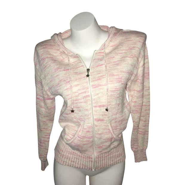 글리터 니트 후드집업 달천 갸루 y2k