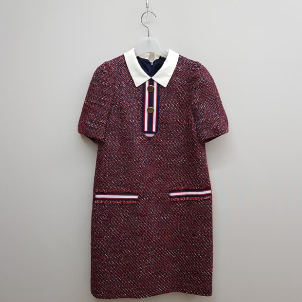 마쥬 maje 트위드 카라 원피스 1사이즈