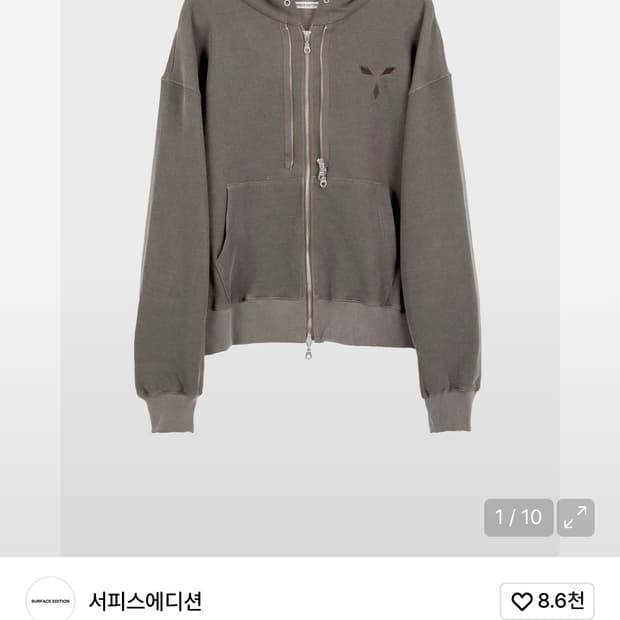 M)서피스에디션 더블 집 후디 다크브라운