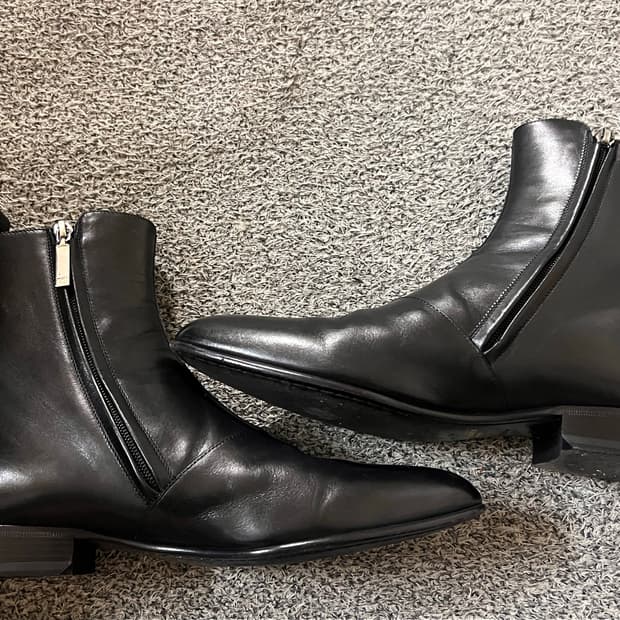 [41.5] Saint Laurent 카프 스킨 앵클부츠