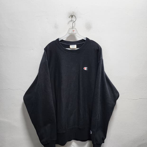 챔피온 리버스위브 블랙 맨투맨 XL