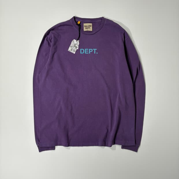 갤러리 디파트먼트 DEPT 로고 롱슬리브 티셔츠 퍼플 L사이즈