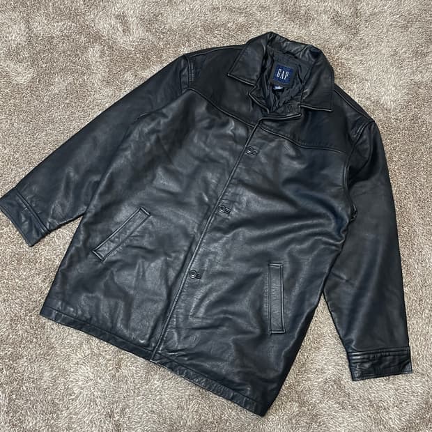 빈티지 올드갭 레더 카코트 old gap