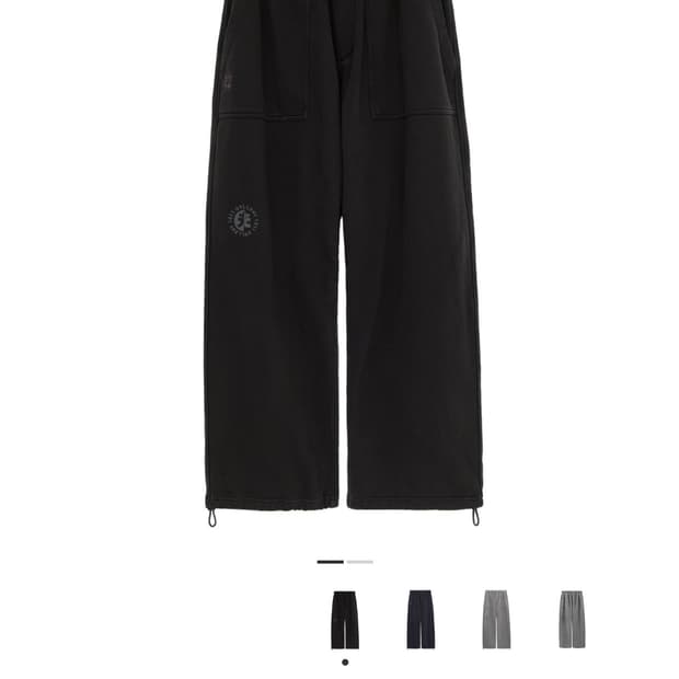 폴리테루 1011 퍼티그 스웨트팬츠 1.2v 블리치드 블랙 2(M)